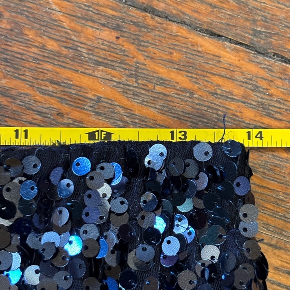 Q Mack Black Sequin Mini Skirt Size M - Picture 5 of 6